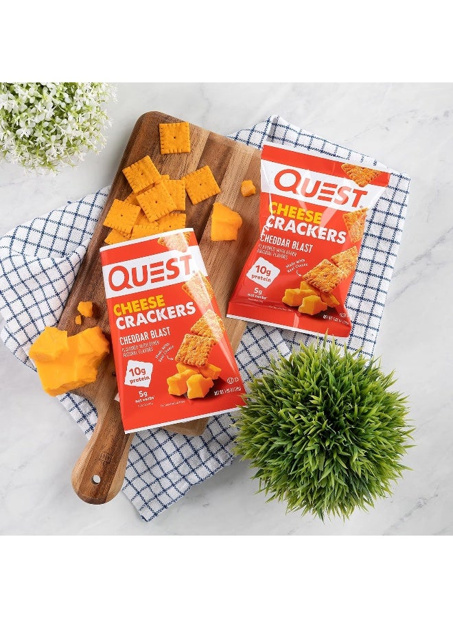 Quest Nutrition Cheese Crackers, Cheddar Blast, High Protein, Low Carb, Made with Real Cheese, 12 Count (1.06 oz bags) - Image 4