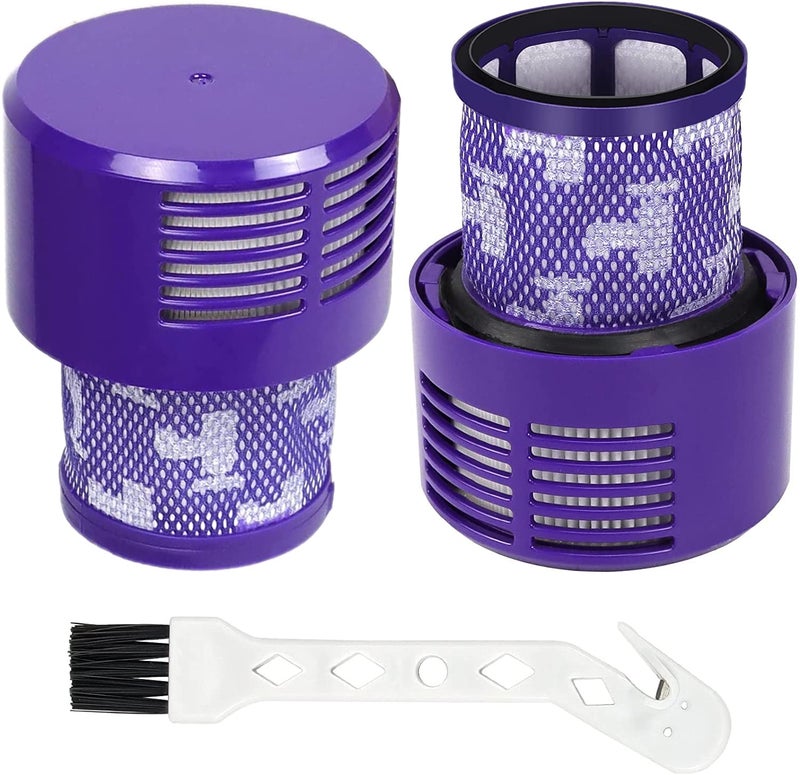 HEPA Filter Replacements for Dyson Cyclone V10 Animal V10 Absolute SV12 V10 Total Clean Cordless Stick Vacuum Part no 96908201 2 Pack