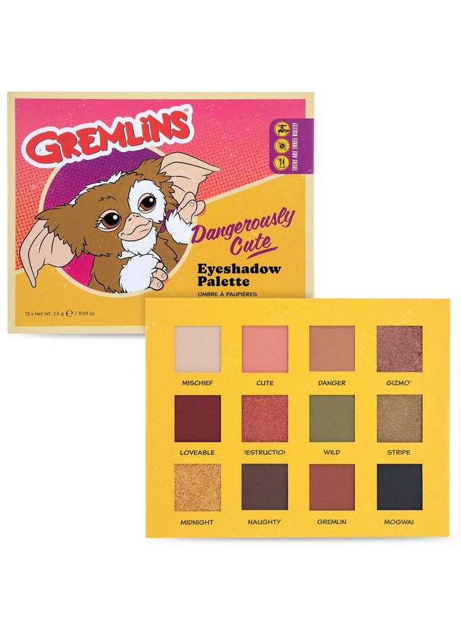 Mad Beauty Warner Bros Gremlins Eyeshadow Palette Lid Mirror Travel Ready Metallic Shimmers Pressed Glitter  - Image 1