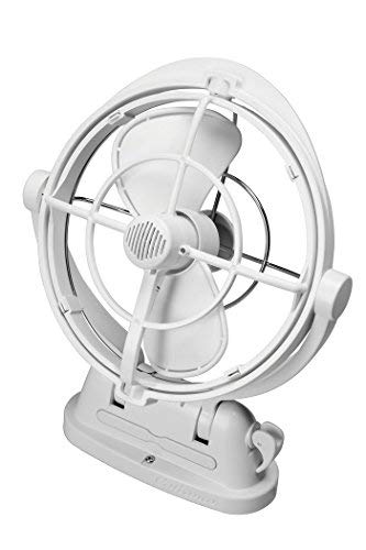 SEEKR Sirocco II™ Fan from by Caframo. 12V/24V Auto-Sensing DC, Omnidirectional Low-Power Draw Fan for Boats and RVs. Hardwire Installation Required. Made in Canada. White. - Image 4