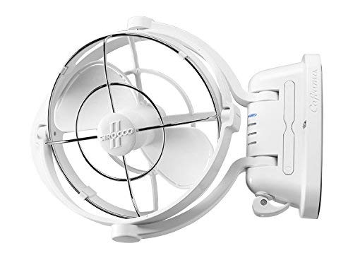 SEEKR Sirocco II™ Fan from by Caframo. 12V/24V Auto-Sensing DC, Omnidirectional Low-Power Draw Fan for Boats and RVs. Hardwire Installation Required. Made in Canada. White. - Image 3