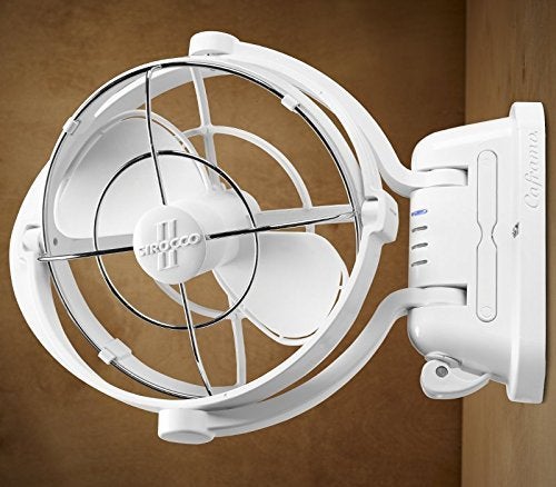 SEEKR Sirocco II™ Fan from by Caframo. 12V/24V Auto-Sensing DC, Omnidirectional Low-Power Draw Fan for Boats and RVs. Hardwire Installation Required. Made in Canada. White. - Image 5