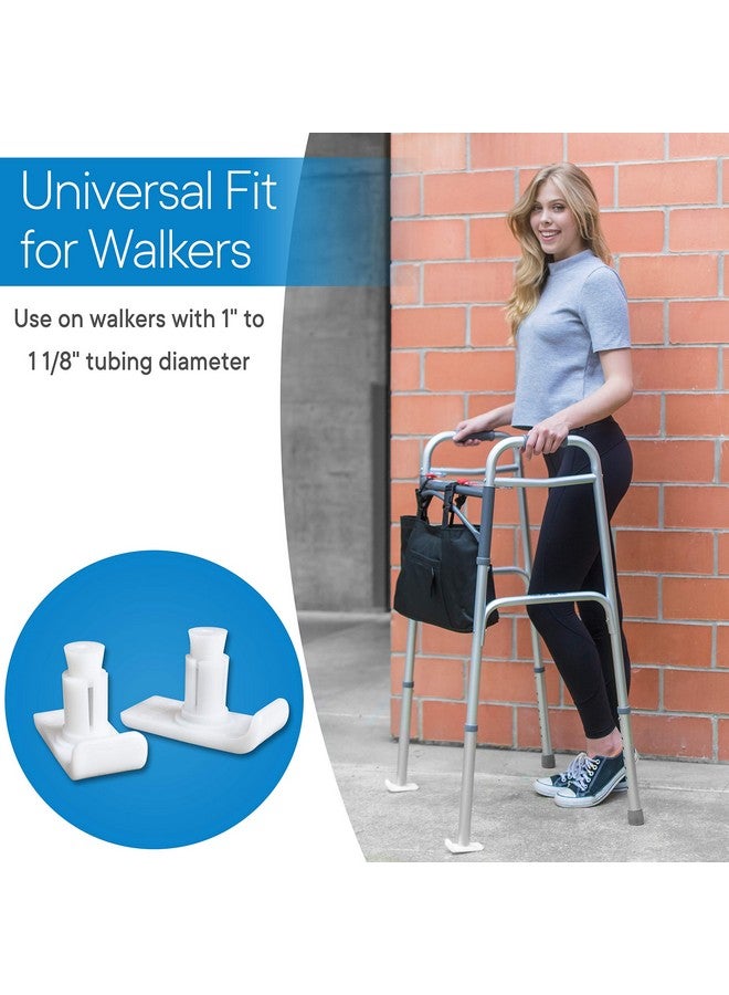 RMS Walker Glide Skis - Universal Fit for Most Walkers - Durable Coaster Gliders for Safety and Stability (1 Pair) - Image 2
