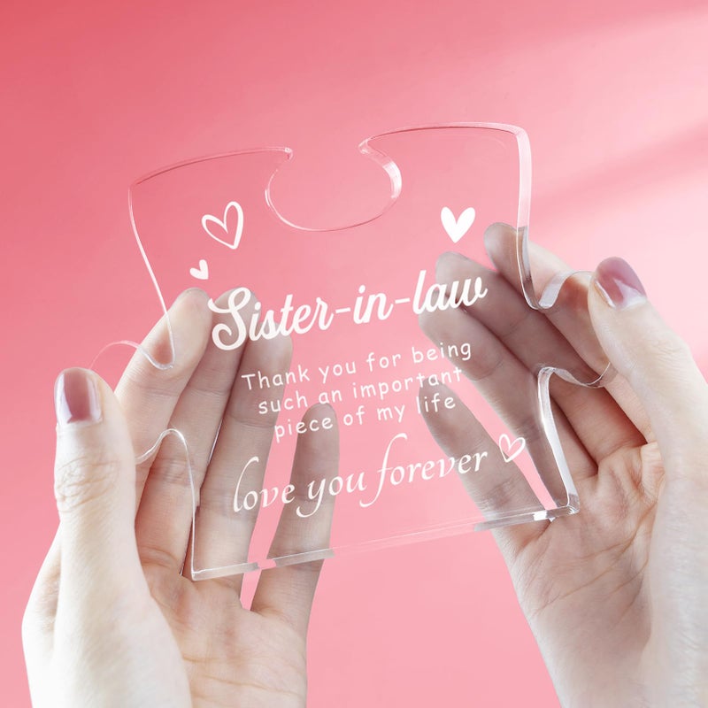 Quaintir Sister in Law Birthday Gifts - 4.9 x 3.7 inch Acrylic Block  Sister in Law Gifts  Unique Mothers Day Wedding for Sister in Law  Best Sister in Law Gifts Ideas - Image 2