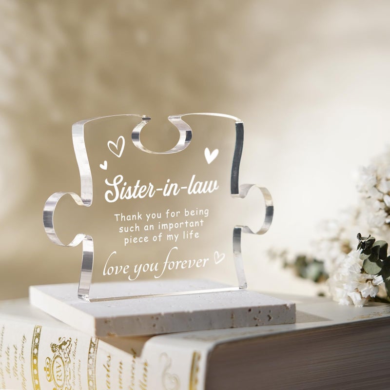 Quaintir Sister in Law Birthday Gifts - 4.9 x 3.7 inch Acrylic Block  Sister in Law Gifts  Unique Mothers Day Wedding for Sister in Law  Best Sister in Law Gifts Ideas - Image 4