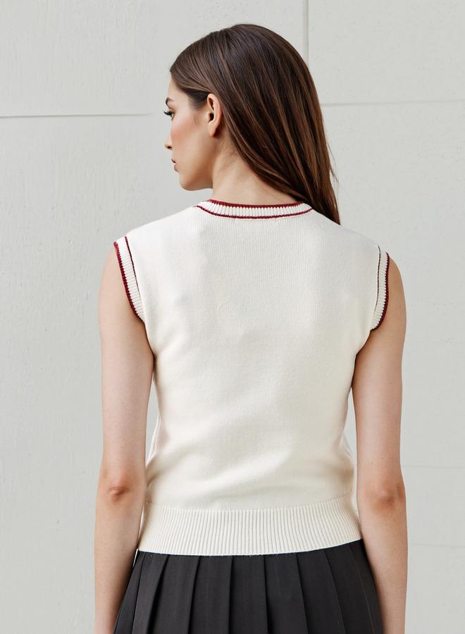 Lee Cooper Applique Sleeveless Sweater - Image 3