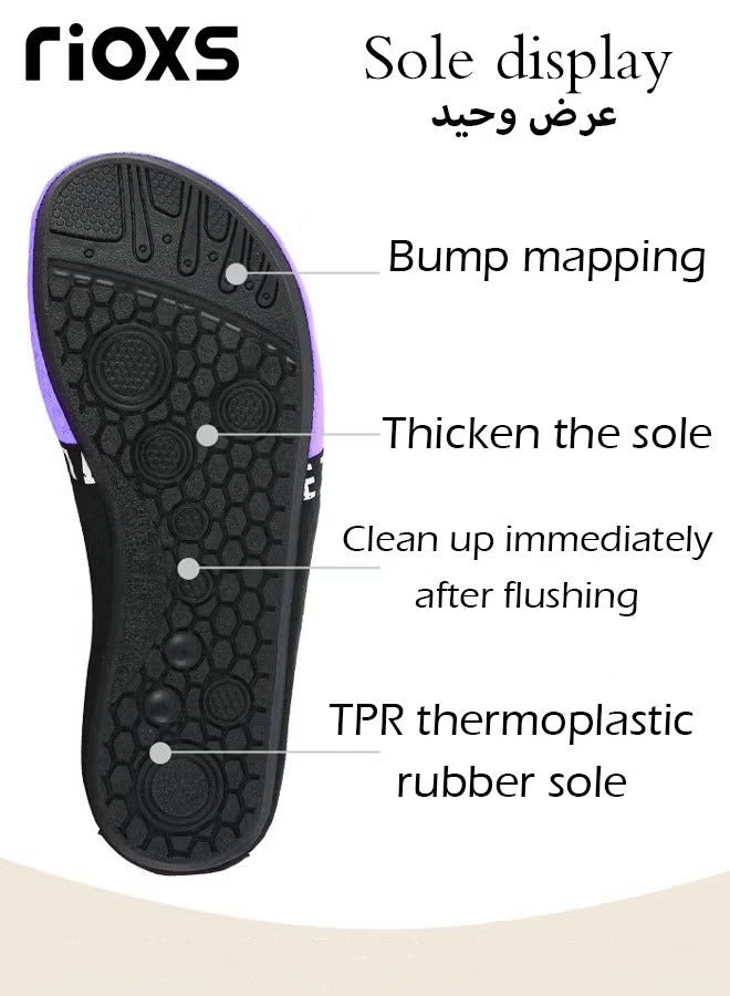 RIOXS Women's Athlesiure Barefoot Shoes, Ladies Flat Comfort Shoes, Quick Dry Aqua Socks Shoes, Non-Slip Summer Beach Swimming Pool Barefoot Shoe, Adults Youth Walk Socks Shoes, Barefoot Yoga Exercise Sports Socks Shoes for Women, Camping Cruise Surf Sport Must Haves, Flamingo Slip-ons Socks Footwear - Image 4