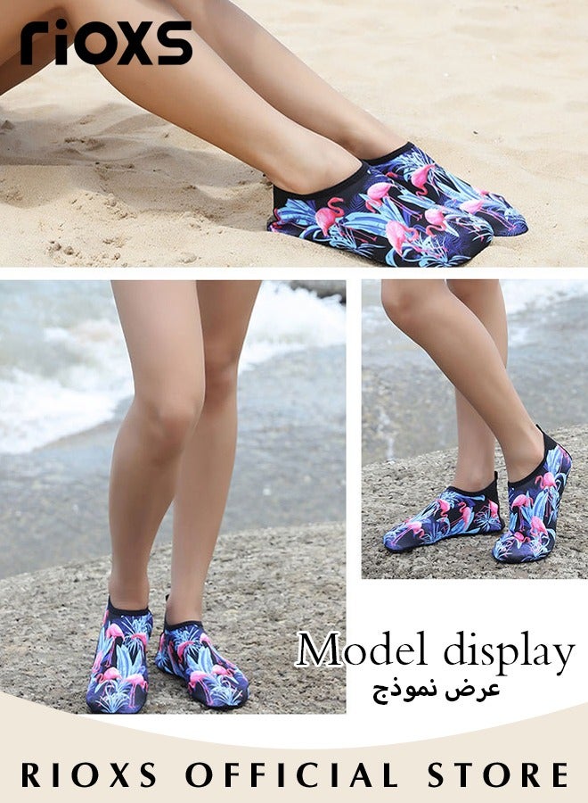 RIOXS Water Shoes Beach Socks For Women Barefoot Aqua Socks Quick-Dry Non-Slip Swim Shoes For Beach Swimming Pool Water Park - Image 2
