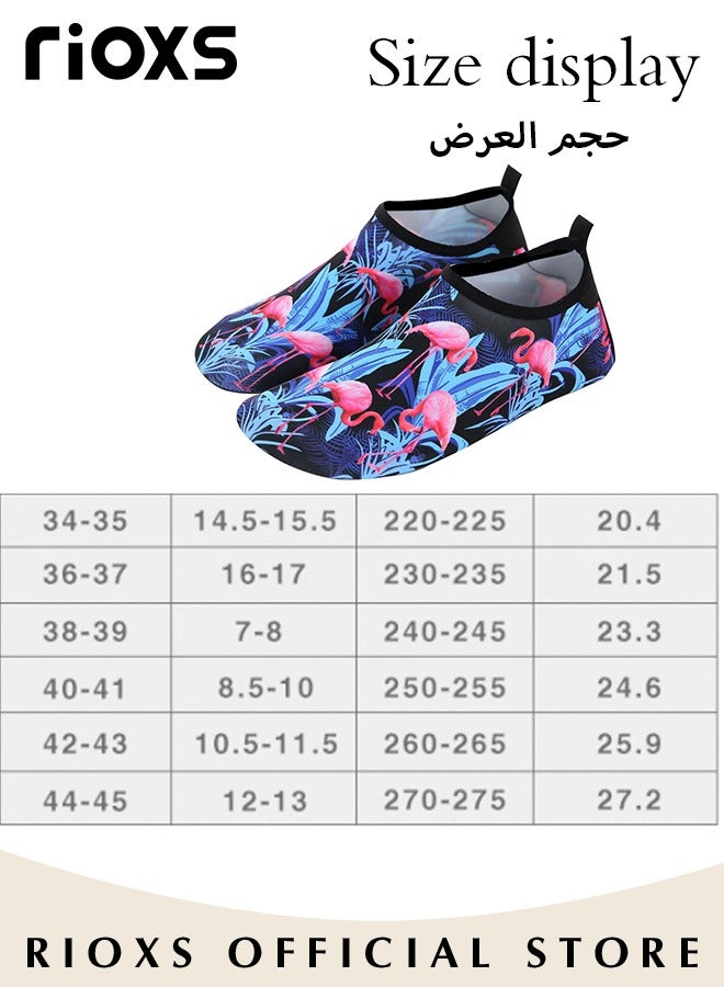 RIOXS Water Shoes Beach Socks For Women Barefoot Aqua Socks Quick-Dry Non-Slip Swim Shoes For Beach Swimming Pool Water Park - Image 5