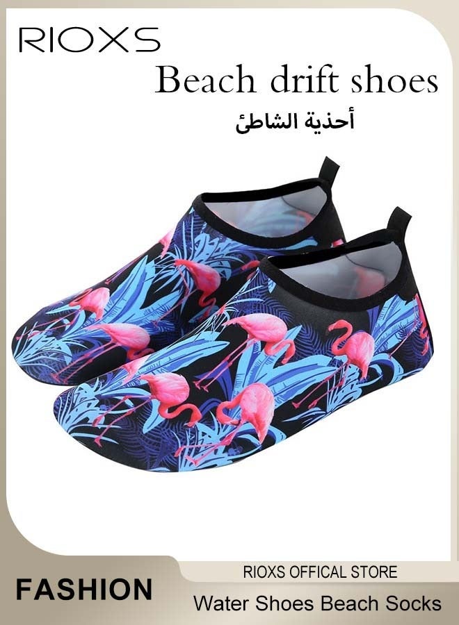 RIOXS Water Shoes Beach Socks For Women Barefoot Aqua Socks Quick-Dry Non-Slip Swim Shoes For Beach Swimming Pool Water Park - Image 1
