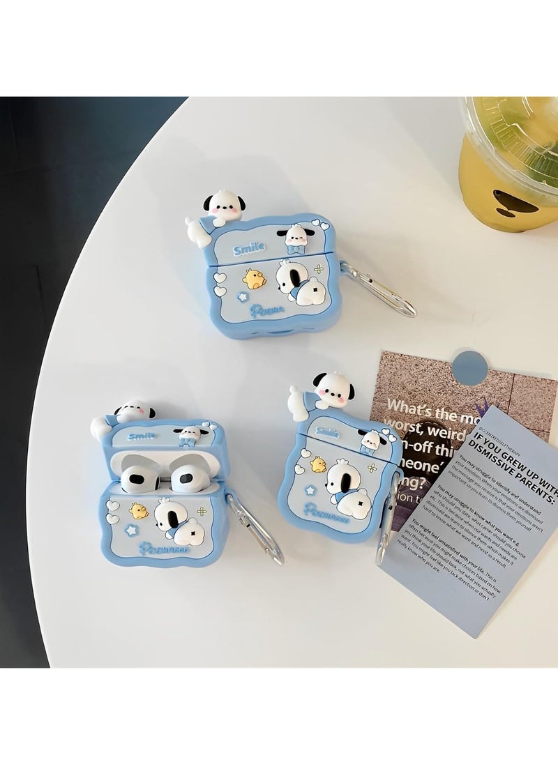 Case Soft Silicone Shockproof Cover for Apple Airpods 3 New 3D Cute Cartoon Creative Fun Case Skin with Keychain Design