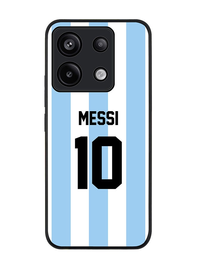 Stylizedd Rugged Black edge case for Poco X6 5G, Slim fit Cover - Football Team - Argentina, Player Name - Messi - Image 1