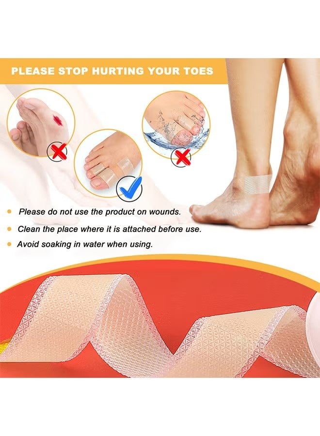 2 Rolls Heel Stickers, Silicone Gel Tape Protector, Blister Prevention Bandaids for Feet, Hand Foot Bandage for Calluses Tender Spots Shoe Friction (2 x 100cm, Light Yellow) - Image 5