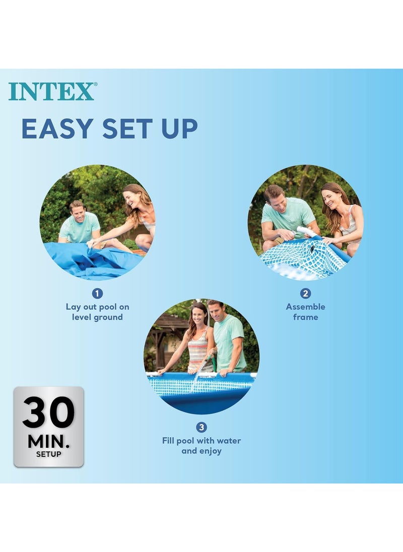 INTEX - Family Swimming Pool Rectangular Metal Frame for All Family 75x200x300cm - Image 1