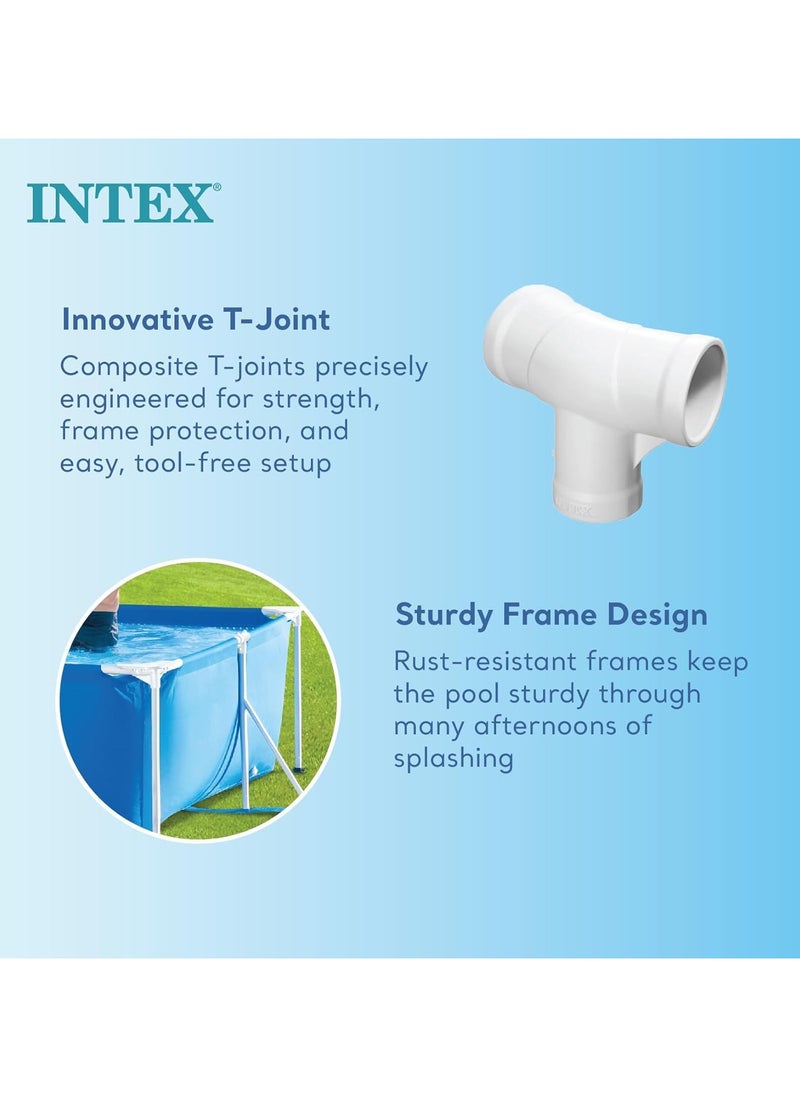 INTEX - Family Swimming Pool Rectangular Metal Frame for All Family 75x200x300cm - Image 1
