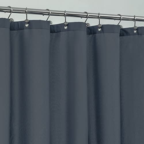 ALYVIA SPRING Stall Fabric Shower Curtain Liner Waterproof Soft Lightweight Small Shower Curtain with Magnets for Narrow Stall Size Machine Washable 36x72 Stone Blue