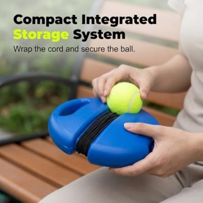 Tennis Ball Training Baseboard, Tennis Trainer Rebound Ball with String, Solo Tennis Practice Rebounder for Backyard, Court,Garage, Self Tennis Training Equipment Set for Adult,Beginner - Image 3