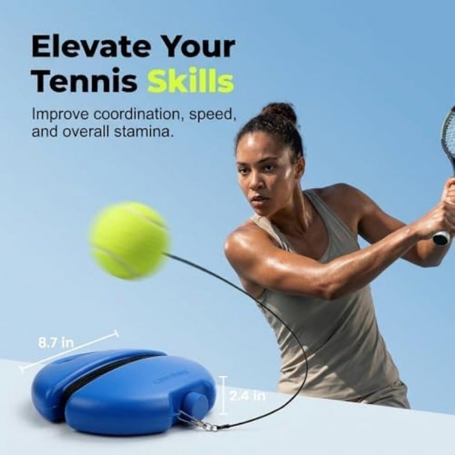 Tennis Ball Training Baseboard, Tennis Trainer Rebound Ball with String, Solo Tennis Practice Rebounder for Backyard, Court,Garage, Self Tennis Training Equipment Set for Adult,Beginner - Image 4