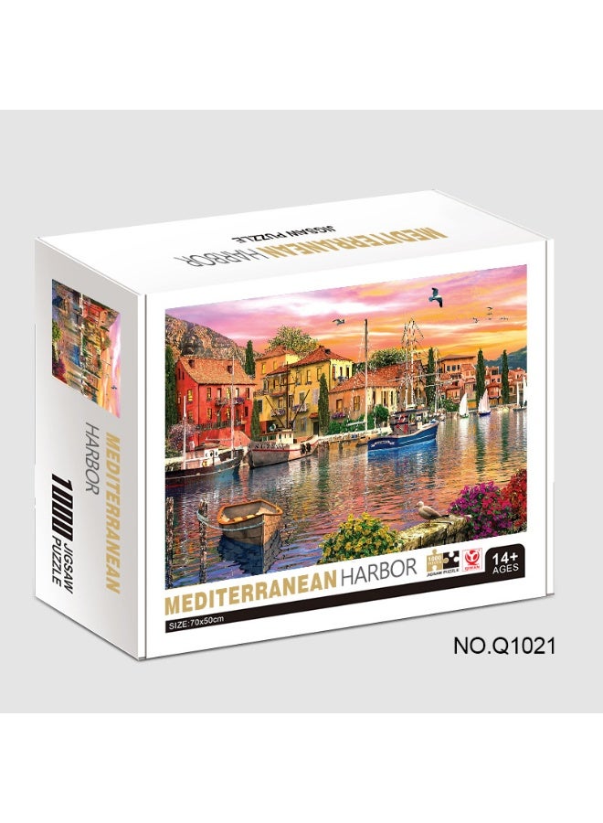 1000 قطعة من اللغز الفني المناظر الطبيعية الملونة - Image 1