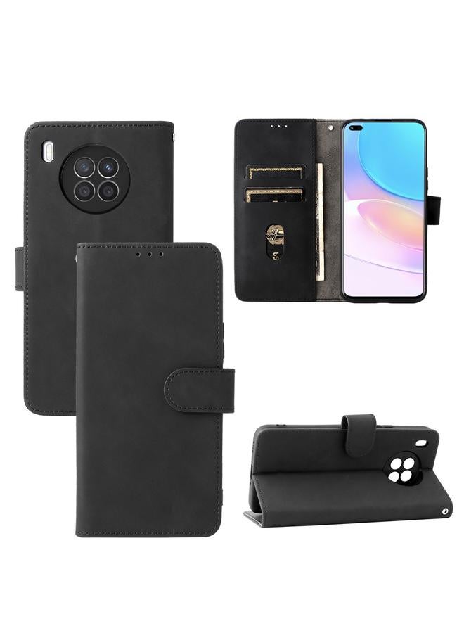 اس-توب جراب لهاتف Huawei nova 8i / Honor 50 Lite مصنوع من جلد البولي يوريثان مع مشبك مغناطيسي - Image 1