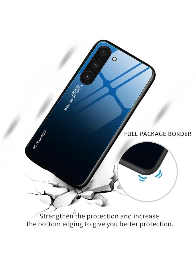 اس-توب جراب لهاتف Samsung Galaxy S23 5G، جراب هاتف زجاجي متدرج الألوان - Image 3