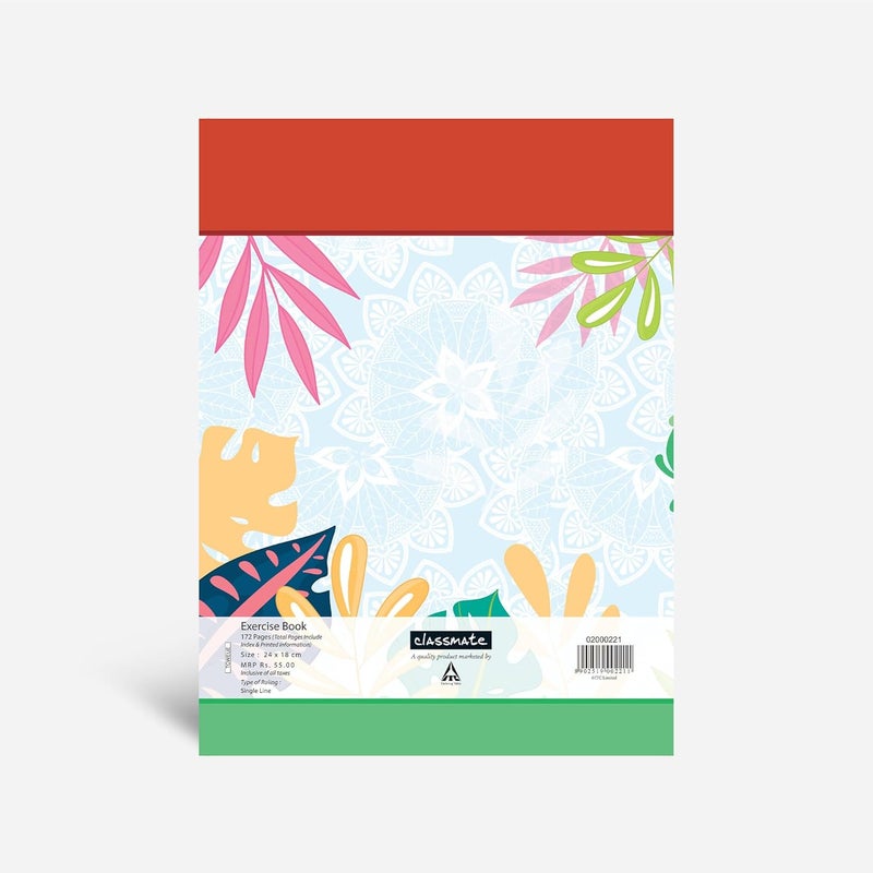 classmate Notebook - Single Line, 172 Pages, 240 mm x 180 mm - Pack Of 4 - Image 2