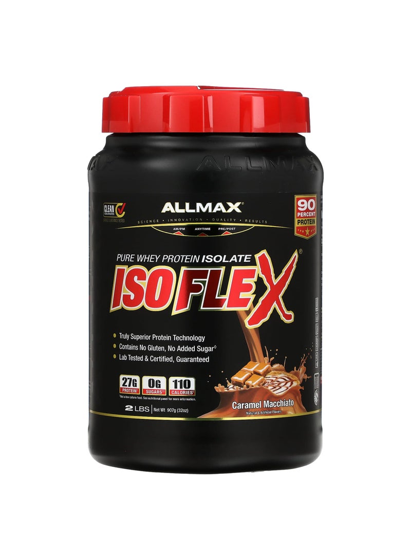 Allmax ISOFLEX, Pure Whey Protein Isolate, Caramel Macchiato, 2 lbs (907 g)