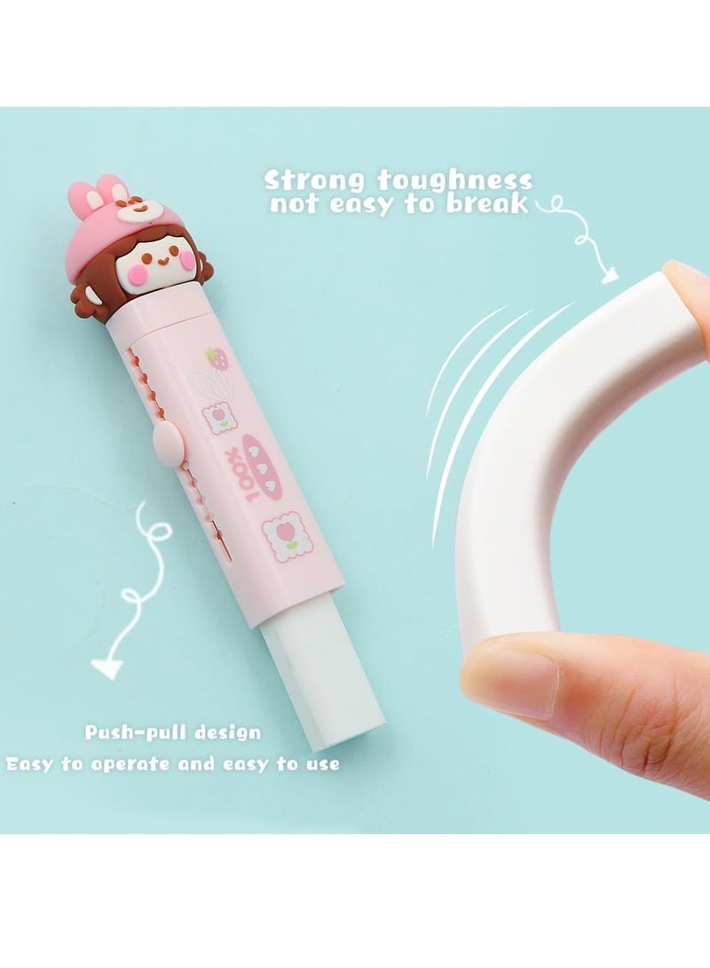 Generic Eraser   Retractable Rubber, Retractable Eraser with Eraser Refills,   Cat Paw Erasers, Sliding Retractable Eraser for Fun Party Favor and Kids Students Writing Office School Supplies 4 Pcs  - Image 3