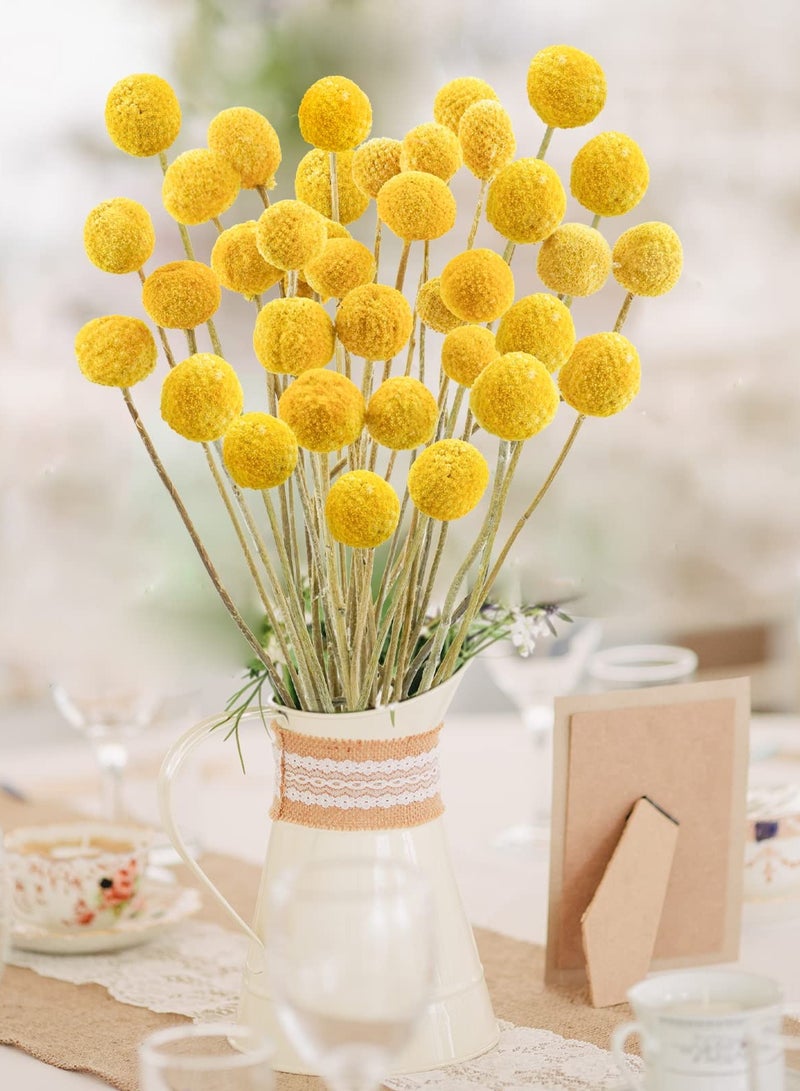 Natural Dried Flower Bouquet with Golden Balls and Golden Hammer Flowers - Perfect for Home Decor and Special Occasions. - Image 5
