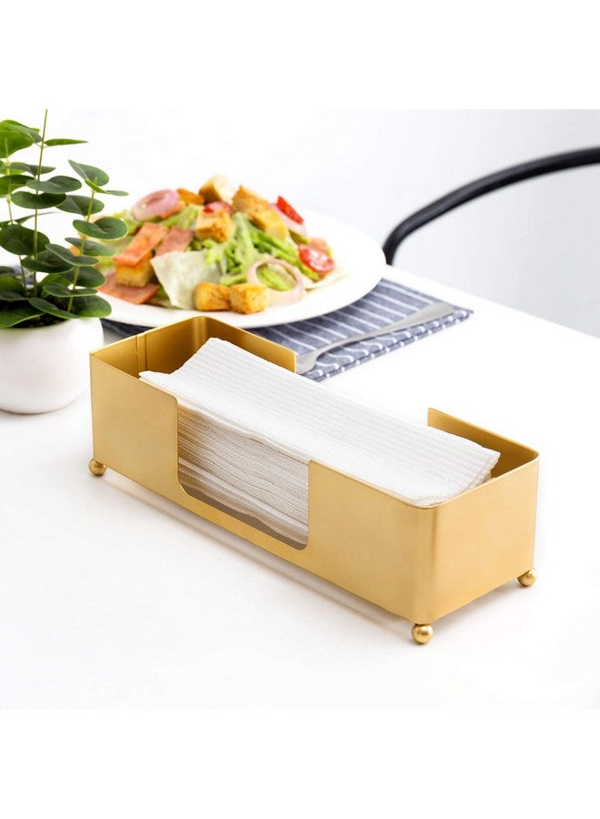 MyGift MyGift Gold Paper Towel Holder, Toilet Paper Towel Dispenser for Bathroom, C fold Paper Towel Holder Countertop for Commercial & Home Use, Modern Brass Finish Metal - Image 2