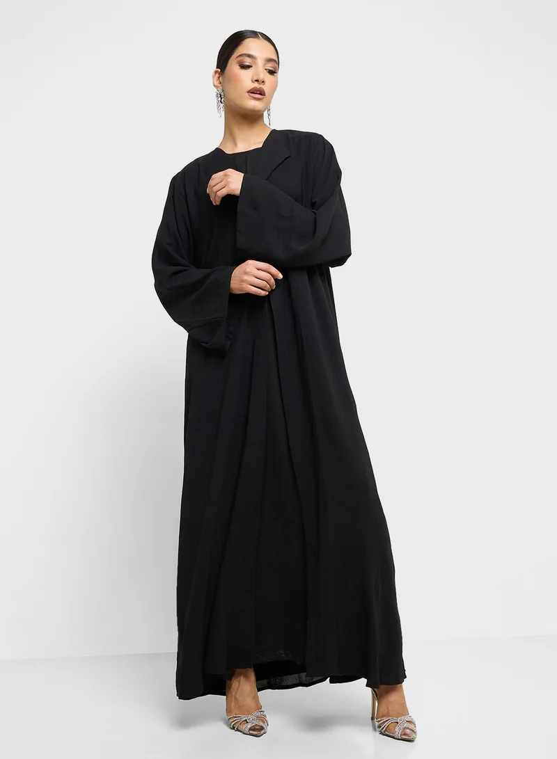 hayas closet Button Detail Abaya