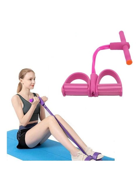 QSHOP®Home Use Fitness Resistance Bands, 4-Tube Natural Latex Sit-up Pull Up Bands for Abdomen, Bodybuilding, Arm, Stretching, Slimming Yoga Exercise