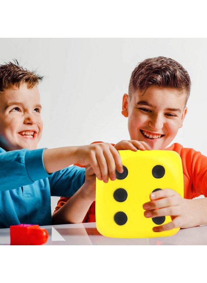 Anboor 5.9'' Large Foam Dice Squishies Jumbo Dice For Classroom Game Dice Kids Toys Collection Decorative Props(Yellow) - Image 4