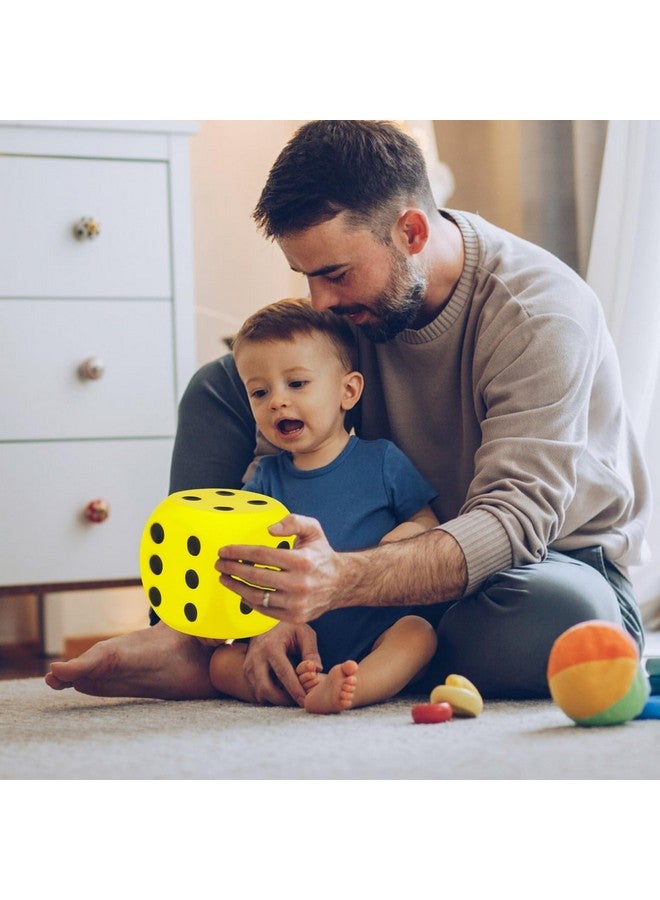 Anboor 5.9'' Large Foam Dice Squishies Jumbo Dice For Classroom Game Dice Kids Toys Collection Decorative Props(Yellow) - Image 3