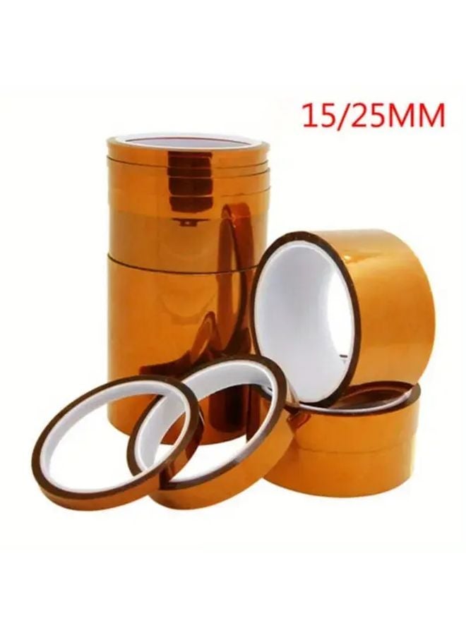 Yellow Kapton Tape 25mm High Temperature Heat Resistant Polyimide Adhesive Film 33m - Image 2