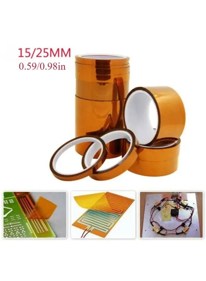 Yellow Kapton Tape 25mm High Temperature Heat Resistant Polyimide Adhesive Film 33m - Image 3