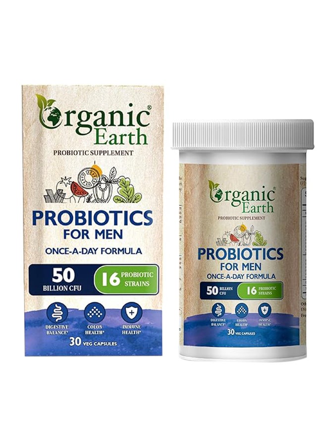 Organic Earth - Once A Day Formula For Digestive Balance Colon And Immune Health With 50 Billion Cfu And 16 Probiotic Strains - Image 1