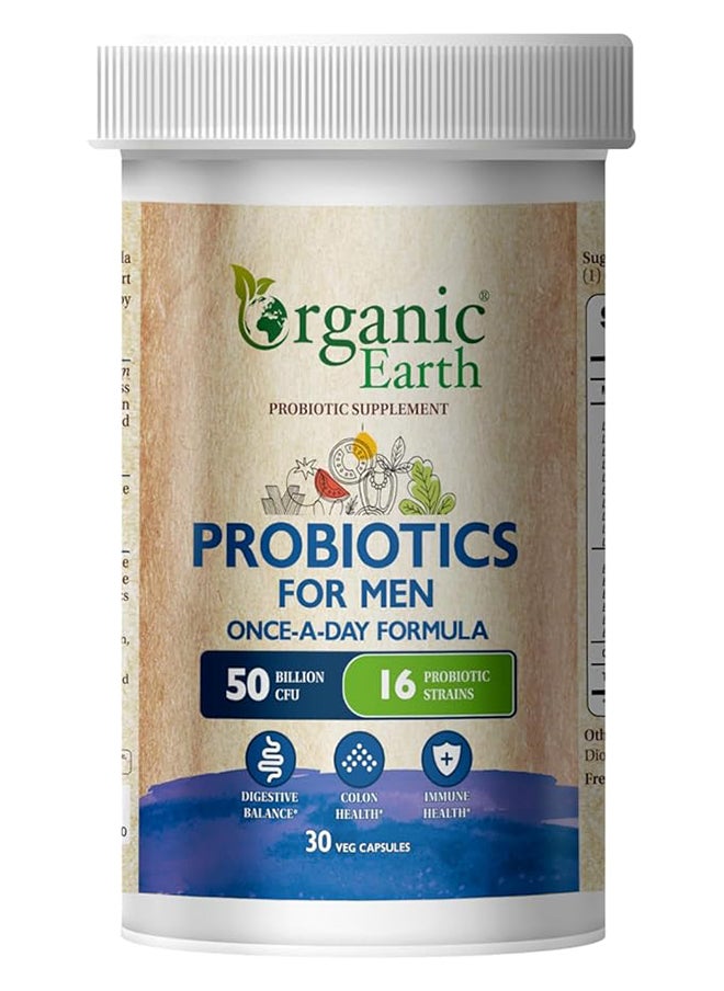 Organic Earth - Once A Day Formula For Digestive Balance Colon And Immune Health With 50 Billion Cfu And 16 Probiotic Strains - Image 1