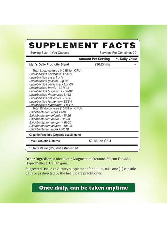 Organic Earth - Once A Day Formula For Digestive Balance Colon And Immune Health With 50 Billion Cfu And 16 Probiotic Strains - Image 1