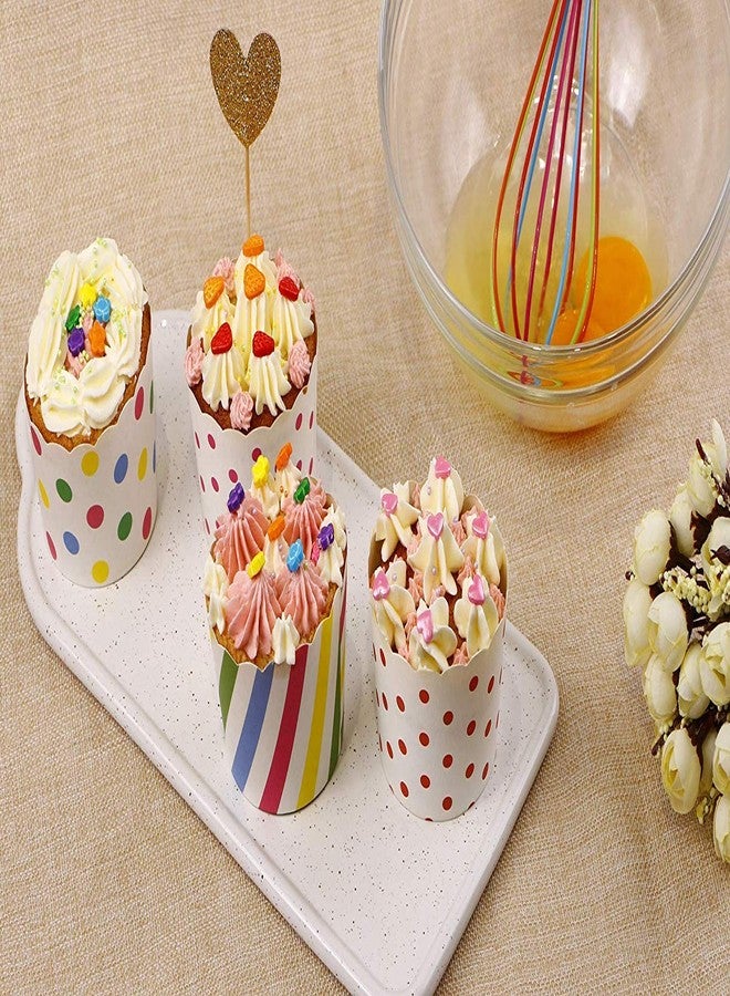 APSAMBR®-50Pcs Paper Cake Cup Cupcake Cases Liners Muffin Kitchen Baking Wedding Party Random Color - Image 5