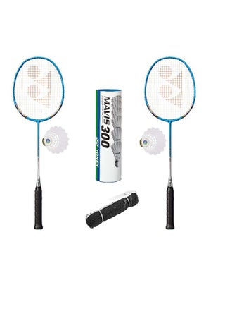 Yonex Muscle Power 8S Cyan 2UG4 & Mavis 350 White Slow Nylon Shuttlecock Bundle - 2 Racquets, 1 Mavis 350 White 6 Piece Tube & 1 Outdoor Net - pzsku/Z875B432E7577CDFE3FA0Z/45/1744199986/ed393f64-3814-4948-a75f-fe1c93ab4511