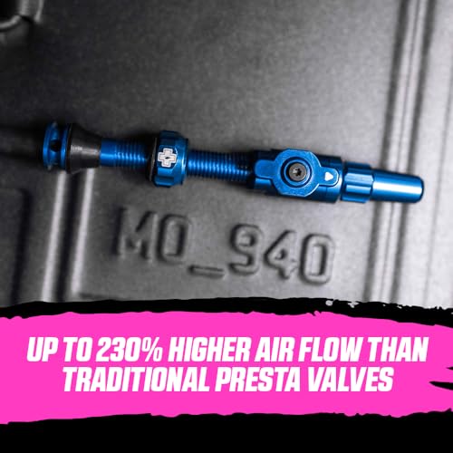 Muc Off Muc-Off Big Bore Lite Tubeless Valves, Iridescent 30mm - Precision Engineered Dust Caps for Bikes with Revolutionary Airflow Technology - Presta Valve Caps for Tubeless MTB/Road/Gravel Bikes - Image 4