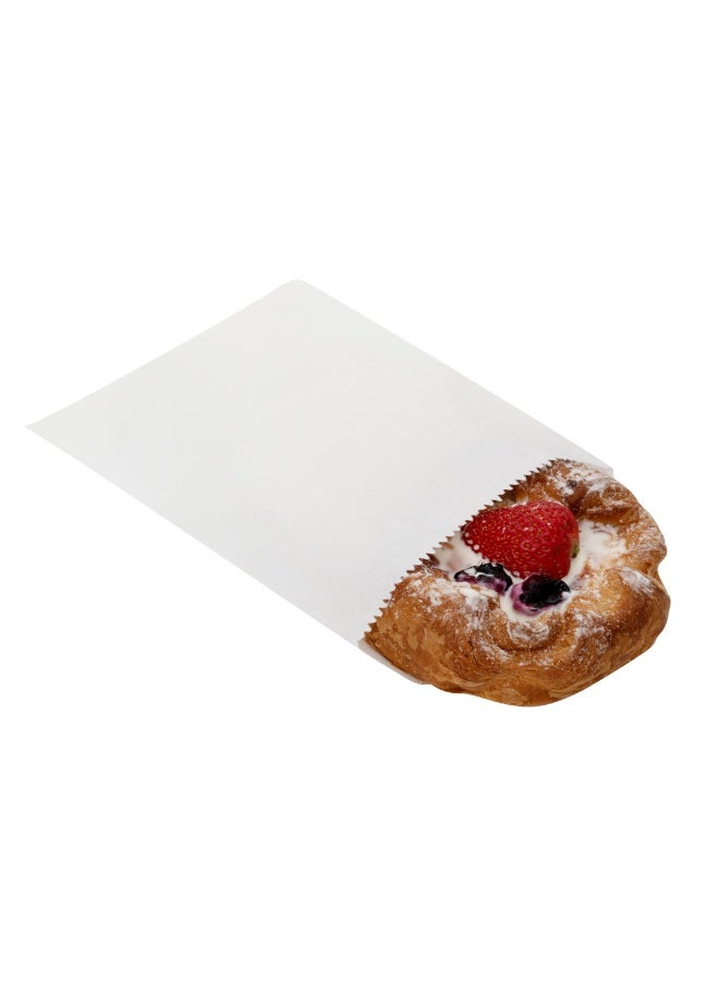 Restaurantware Bag Tek 7 x 5 Inch Sandwich Bags, 100 Greaseproof Bakery Bags - Microwavable, Disposable, White Paper Lunch Bags, For Cookes, Sandwiches, Candies, Fries, And Bread, - Image 2