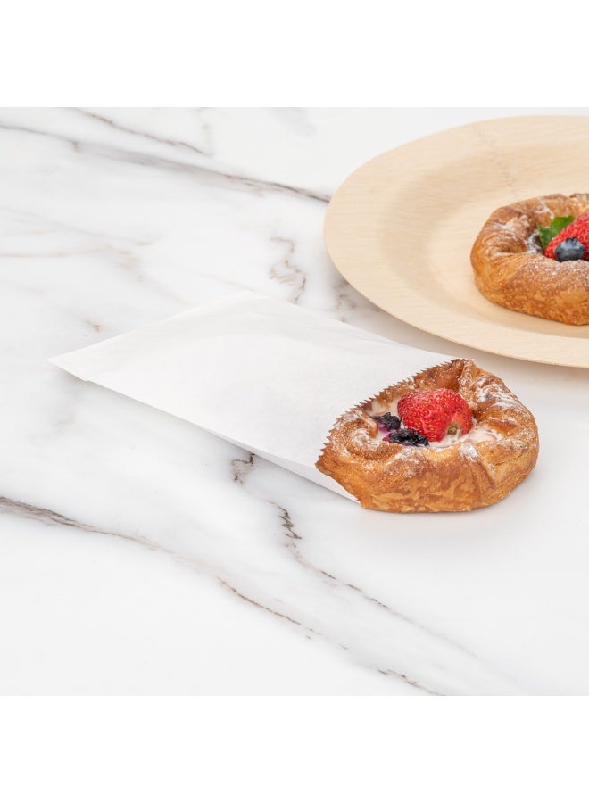 Restaurantware Bag Tek 7 x 5 Inch Sandwich Bags, 100 Greaseproof Bakery Bags - Microwavable, Disposable, White Paper Lunch Bags, For Cookes, Sandwiches, Candies, Fries, And Bread, - Image 4