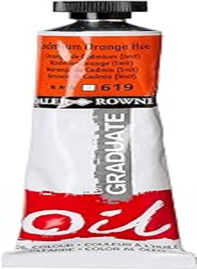 Daler Rowney Graduate 117038619 Oil Color, 38 ml - Cadmium Orange 619