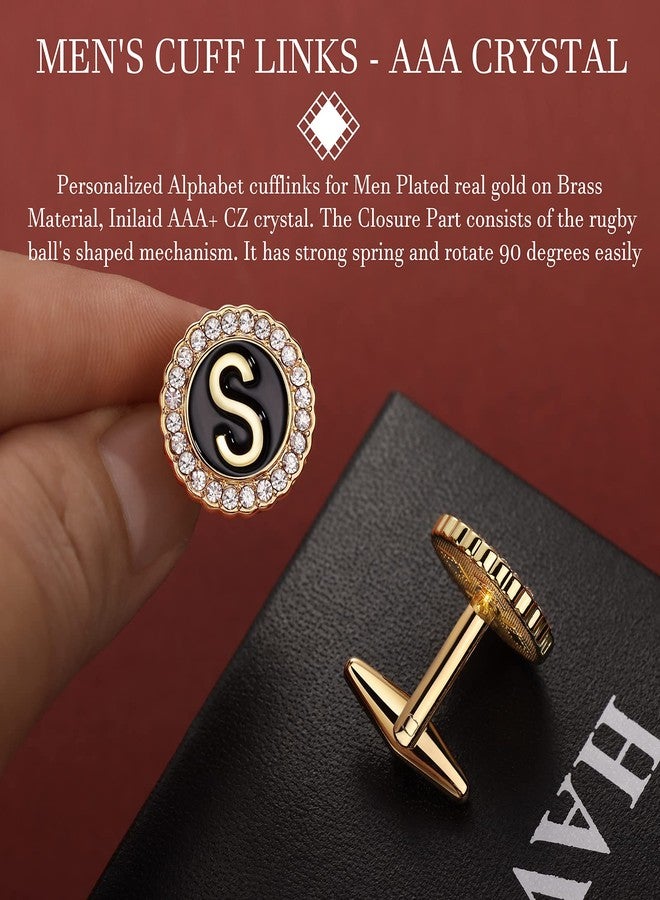 HAWSON Tie Clips, Cufflinks, Tie Tack & Lapel Pins - Suitable for Neckties & Dress Shirts - Initials Designed Set with Jewelry Box - Image 3