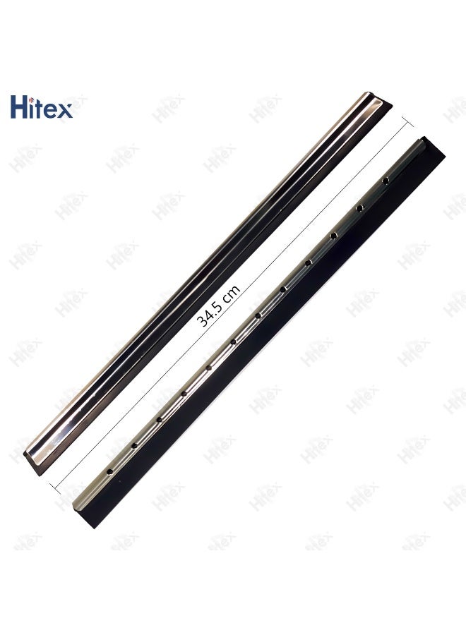 Hitex Glass Wiper – Stainless Steel 34.5cm Window Cleaner with Rubber Blade & Comfortable Grip – Streak-Free Cleaning Tool for Windows, Mirrors, Showers & Glass Surfaces - Image 3