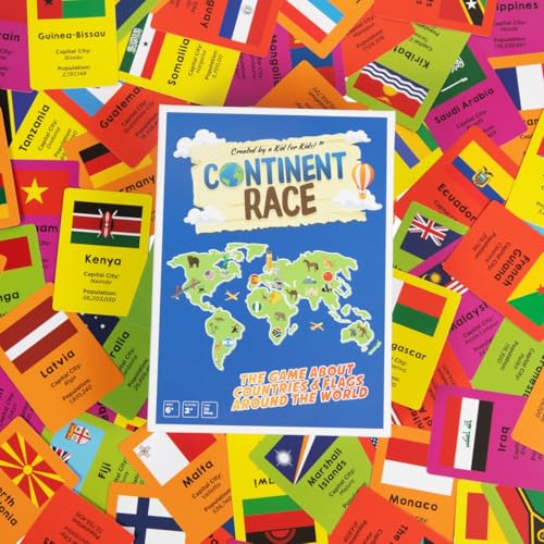 Dyce Continent Race Geography Educational Board Game for Kids, Tweens, Family, Friends, Teachers and Classrooms - Learn About Flags & Countries Around The World - Image 4