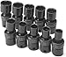 SK Tools USA 38 Drive 10 Piece 6 Point Standard Metric Swivel Impact Socket Set 10MM  19MM 33351 - Image 2