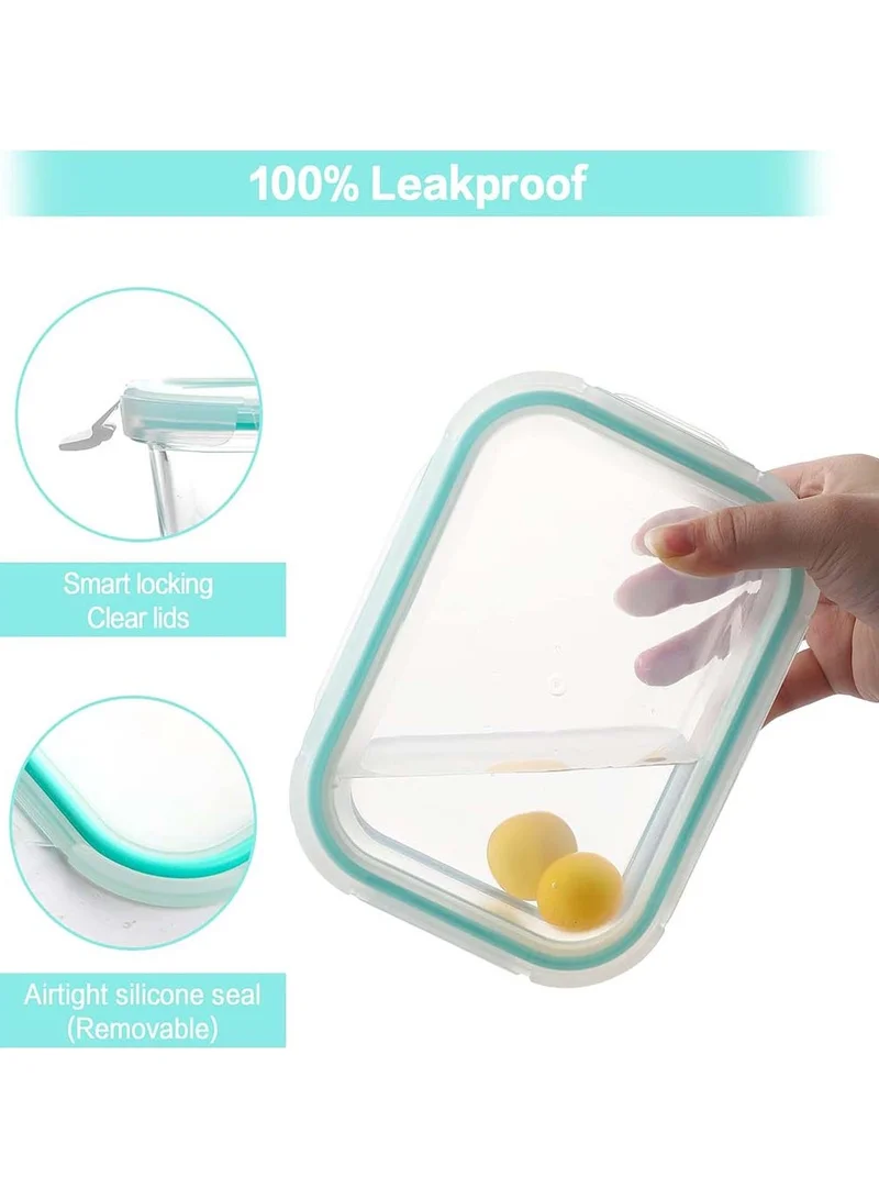 Quesera  Glass Bento Box with 2 and 3 compartments- pack of 4  | Best Price UAE